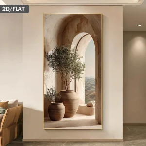 لوحة زيتون فنية ضخمة 🖼️ ديكور منزلي راقي