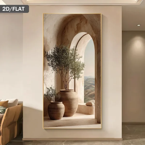 لوحة زيتون فنية ضخمة 🖼️ ديكور منزلي راقي