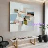 فن تجريدي يدوي: تحفة لمنزلك! ✨